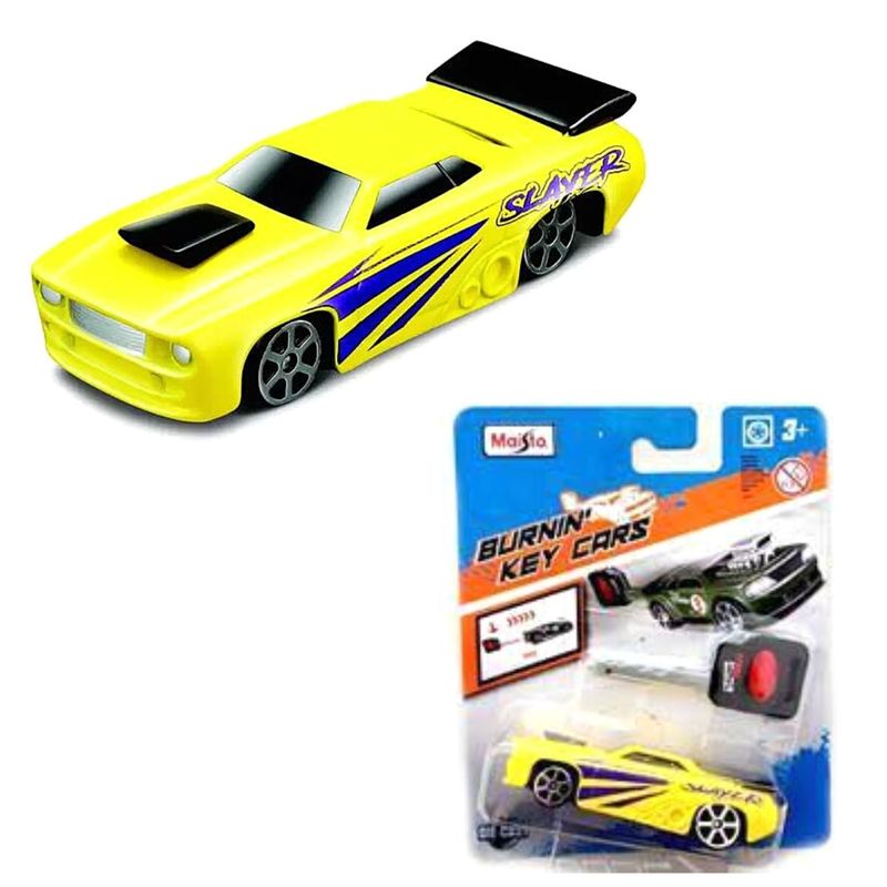 Miniatura Carro Burnin Key Cars Slayer 1 64 Amarelo Maisto 15101 Ri Happy