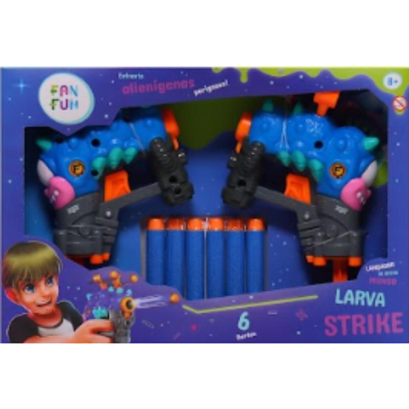 Conjunto-de-Lanca-Dardos---Larva-Strike-Duo---com-6-Dardos---FanFun-1