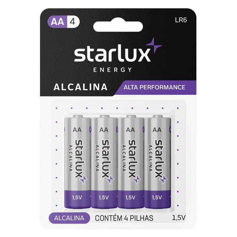 Pilha---Starlux-Energy---Alcalina---AA4---Arcom-0