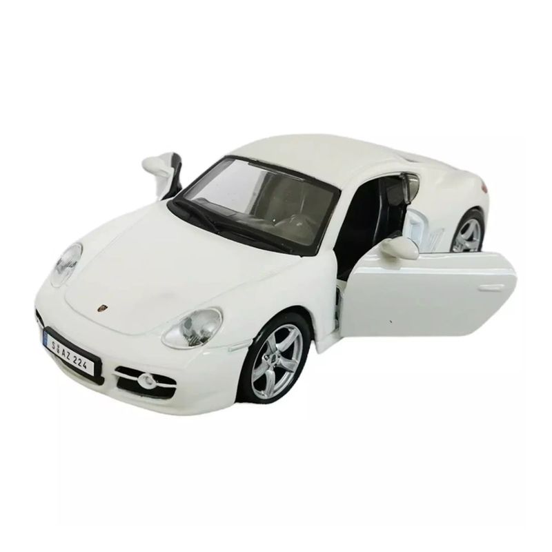 Miniatura Carro Porsche Cayman S Branco 1/32 Burago 43003