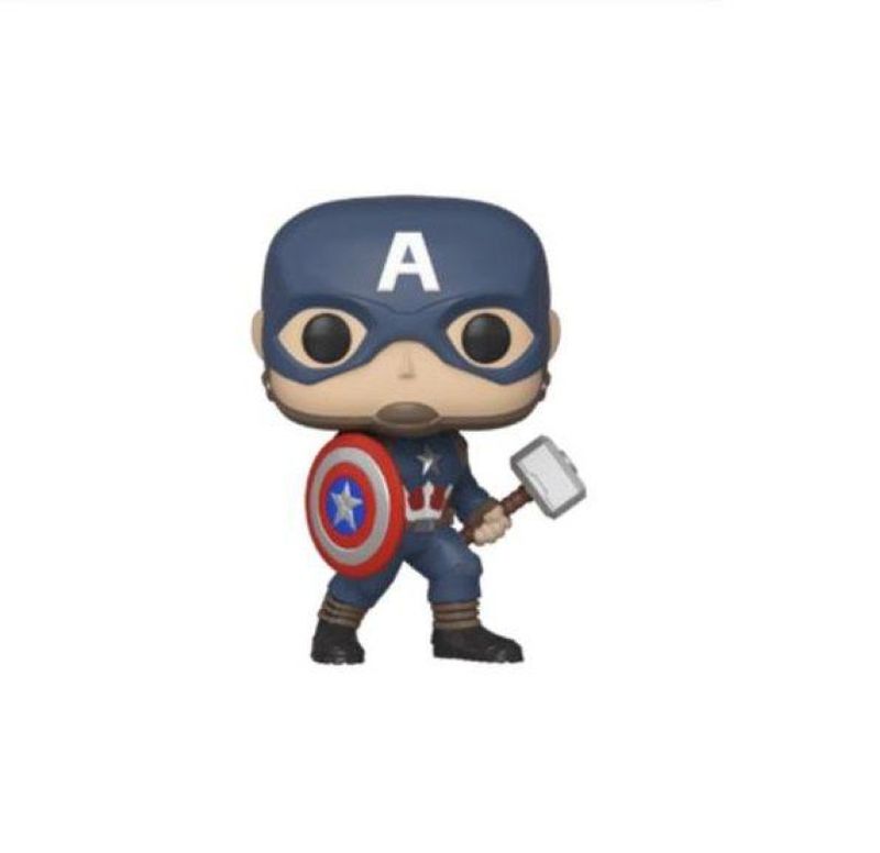 Funko Pop Marvel Endgame 481 Captain America w/ Mjolnir Ri Happy