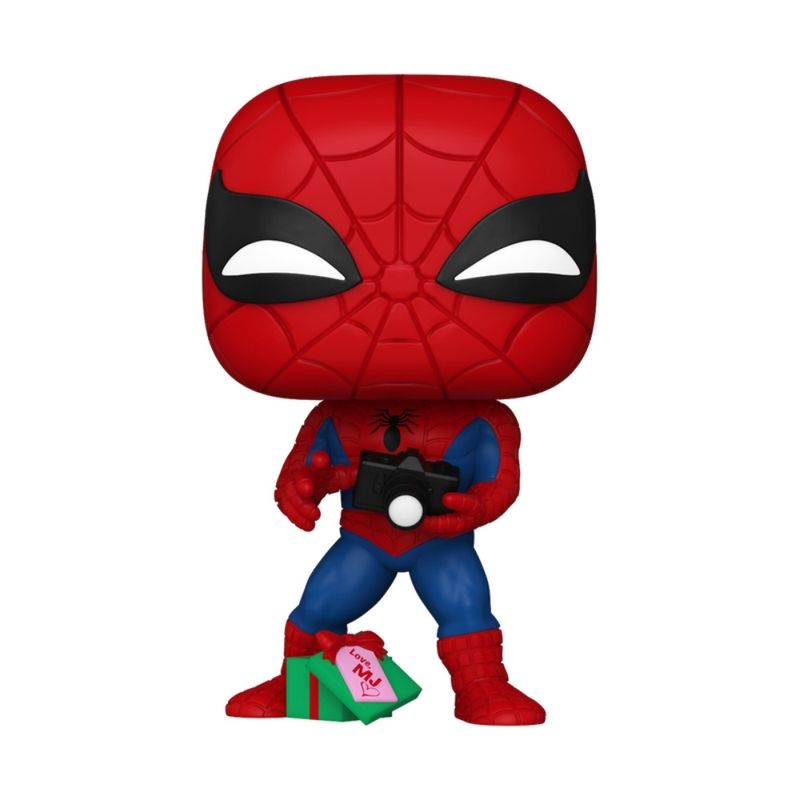 Boneco---Funko-POP---Marvel---Homem-Aranha-com-Presente-de-Natal---Candide-1