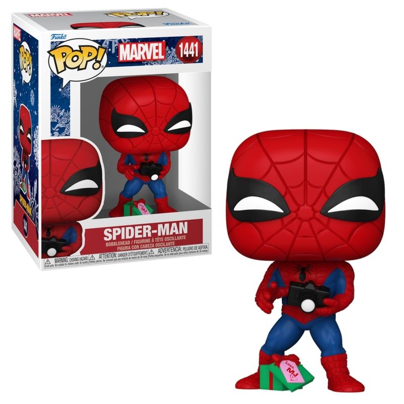 Boneco---Funko-POP---Marvel---Homem-Aranha-com-Presente-de-Natal---Candide-2