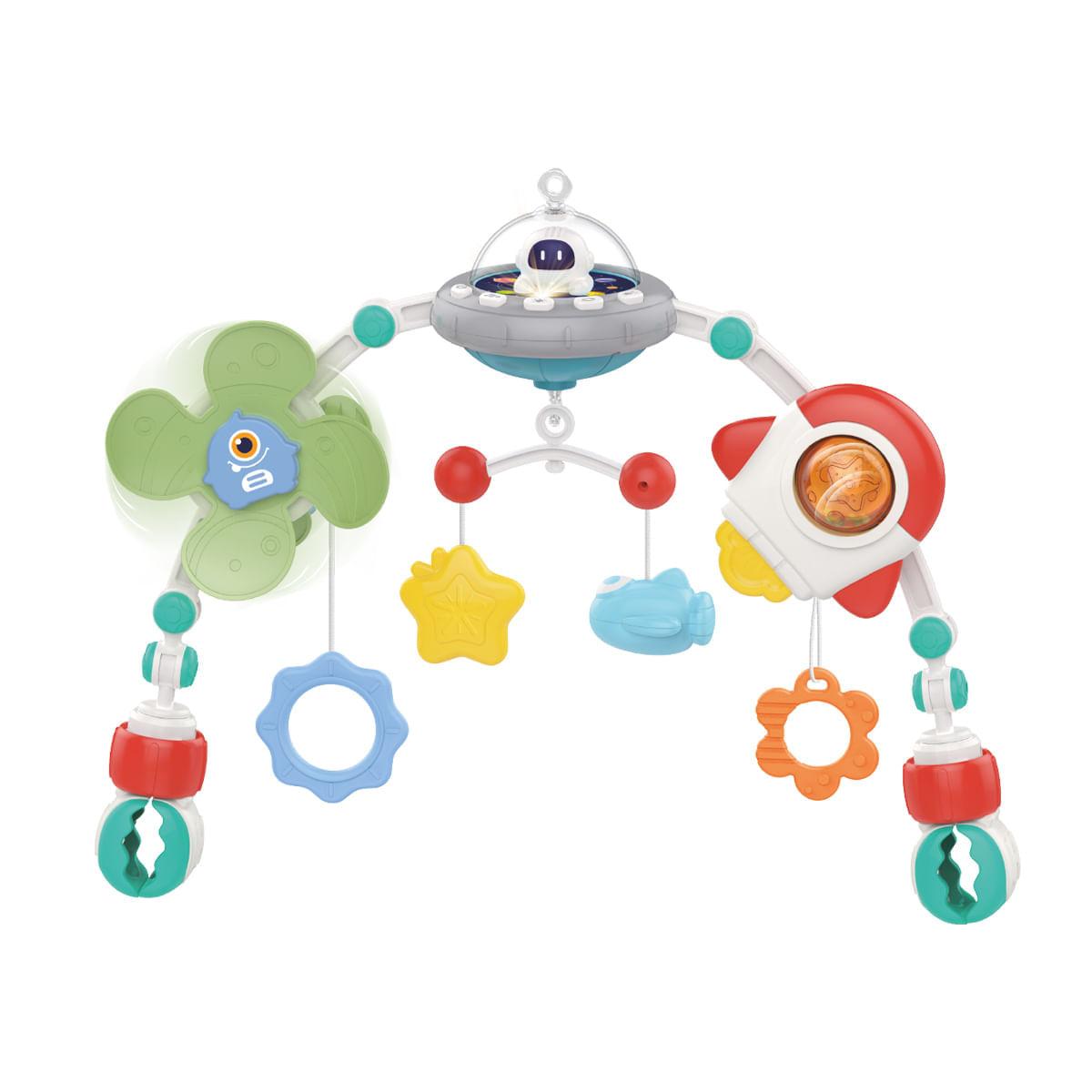 Móbile Bebê Arco Para Carrinho e Berço Space - Maxi Baby - Ri Happy