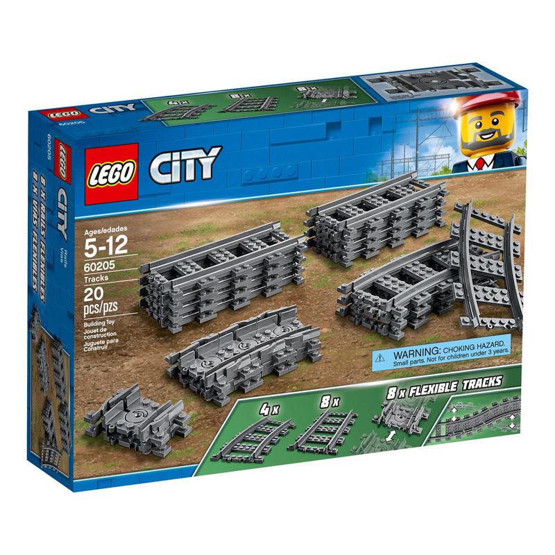 Lego-City---Trains---Trilhos---60205-0