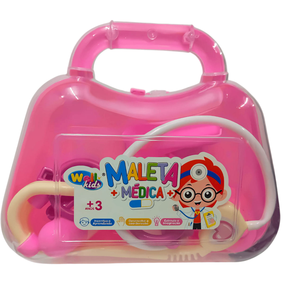 Maleta Médica c/ 5 Peças - Cores Sortidas - Wellkids - Ri Happy