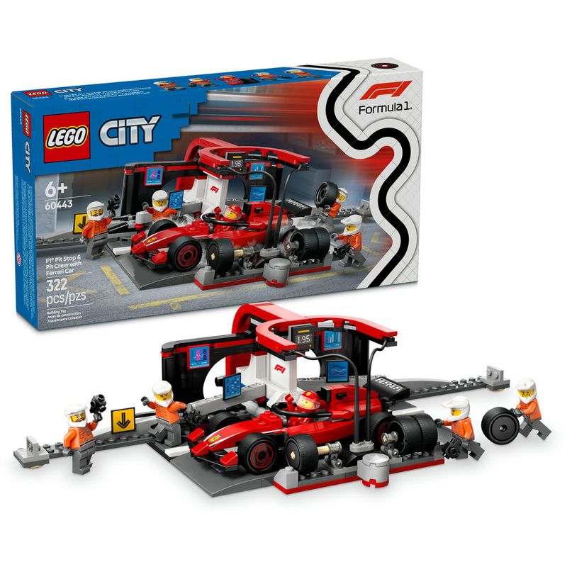 LEGO---City-Formula-1---Pit-Stop-e-Equipe-de-Box-de-F1-com-Carro-da-Ferrari---60443-0