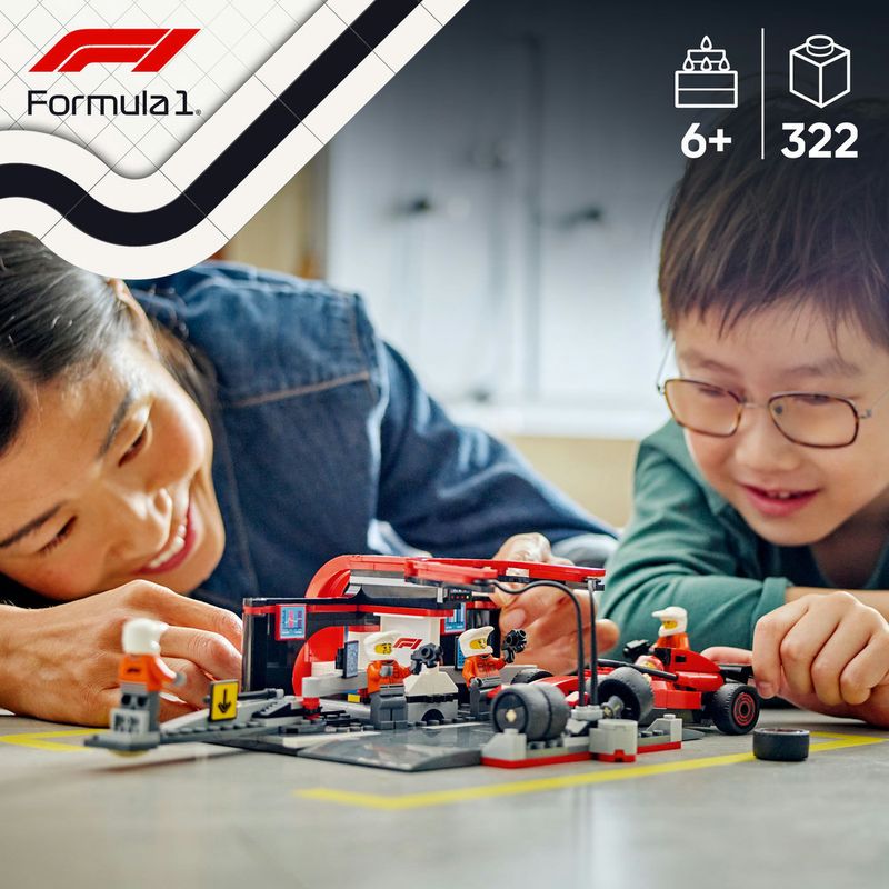 LEGO---City-Formula-1---Pit-Stop-e-Equipe-de-Box-de-F1-com-Carro-da-Ferrari---60443-7