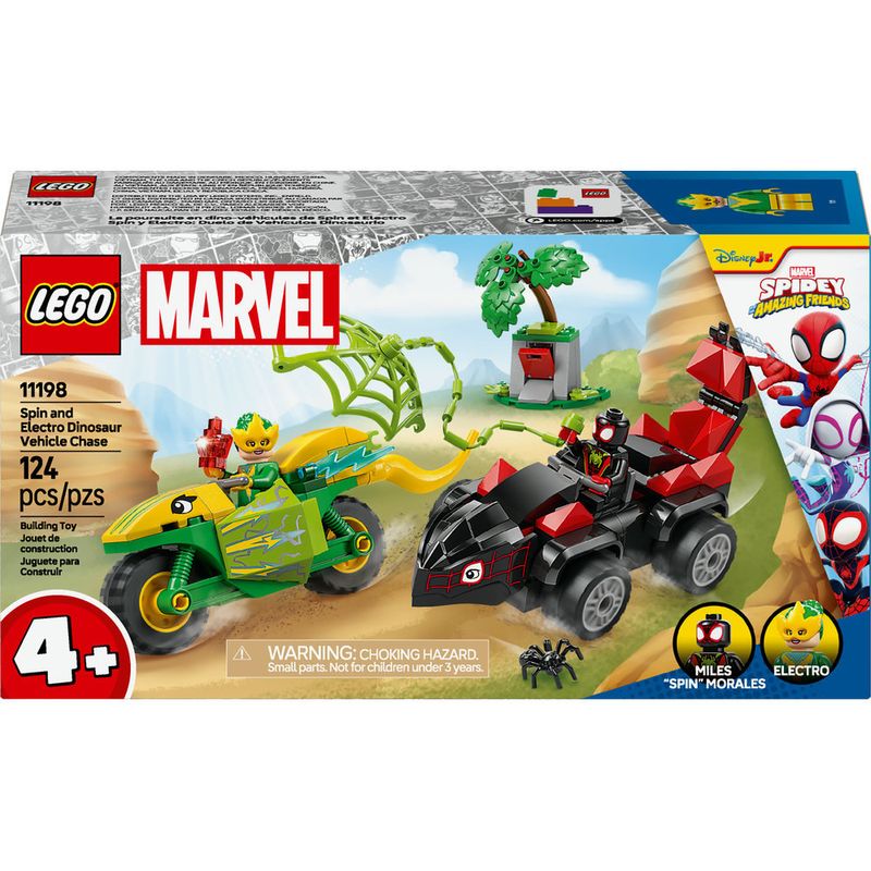 LEGO---Spidey---Perseguicao-com-Veiculos-de-Dinossauro-de-Spin-e-Electro---11198-1
