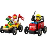 LEGO---City-Great-Vehicles---Pack-de-Carros-de-Corrida-Pizza-vs-Caminhao-dos-Bombeiros---60458-2