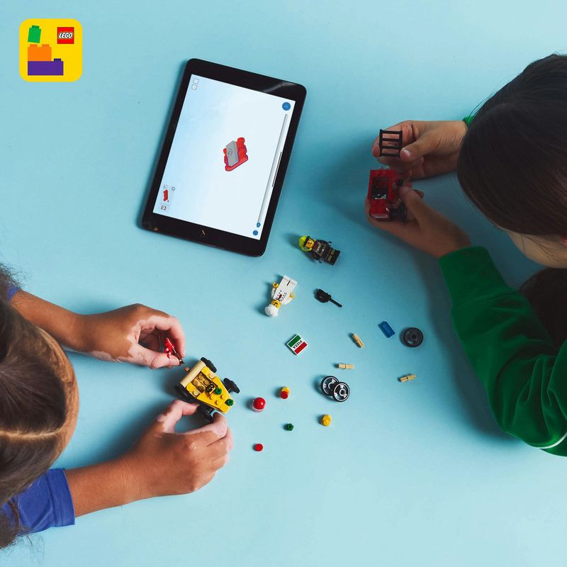 LEGO---City-Great-Vehicles---Pack-de-Carros-de-Corrida-Pizza-vs-Caminhao-dos-Bombeiros---60458-6