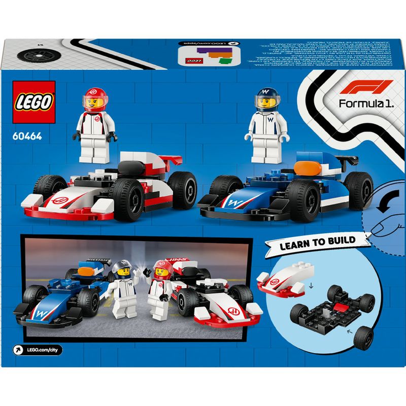 LEGO---City-Formula-1---Carros-de-Corrida-de-F1-da-Williams-Racing-e-Haas-F1---60464-6