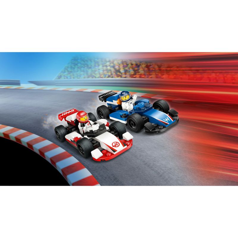 LEGO---City-Formula-1---Carros-de-Corrida-de-F1-da-Williams-Racing-e-Haas-F1---60464-12