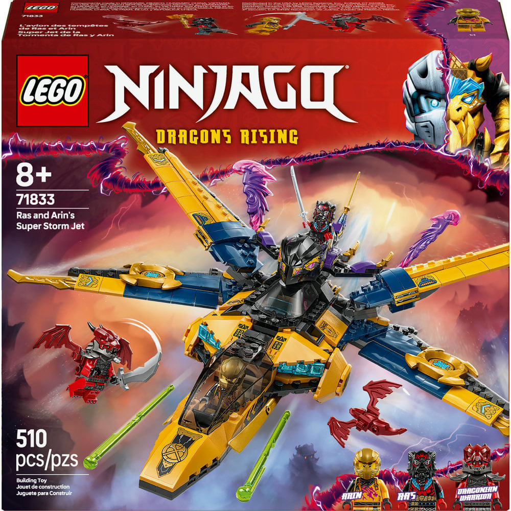 Confira LEGO - Ninjago - Superjato da Tempestade de Ras e Arin