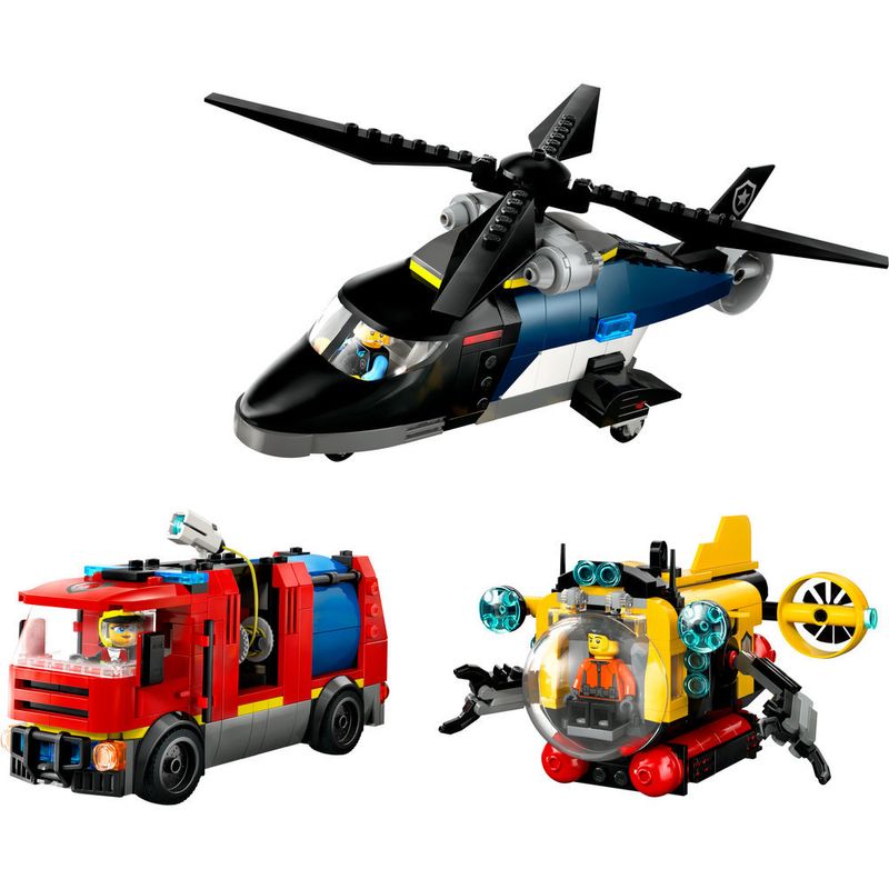 LEGO---City-Great-Vehicles---Remix-de-Helicoptero-Caminhao-dos-Bombeiros-e-Submarino---60462-2