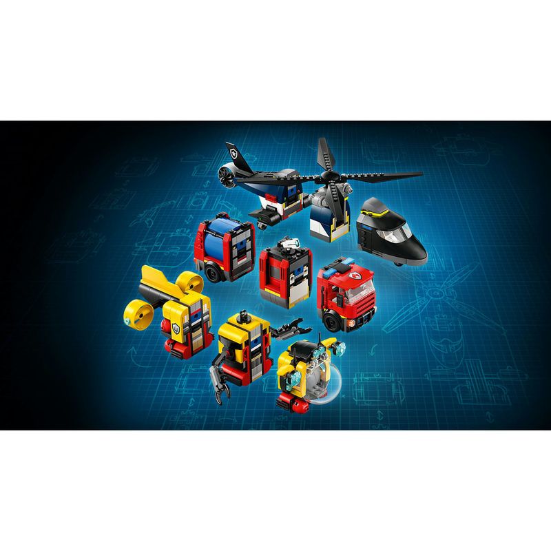 LEGO---City-Great-Vehicles---Remix-de-Helicoptero-Caminhao-dos-Bombeiros-e-Submarino---60462-14