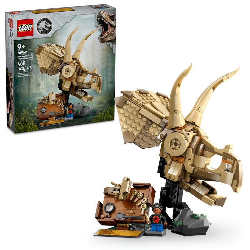 LEGO---Jurassic-World---Fosseis-de-Dinossauros--Caveira-de-Triceratops---76969-0