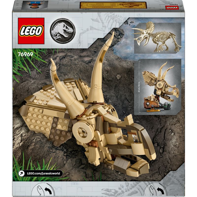 LEGO---Jurassic-World---Fosseis-de-Dinossauros--Caveira-de-Triceratops---76969-6