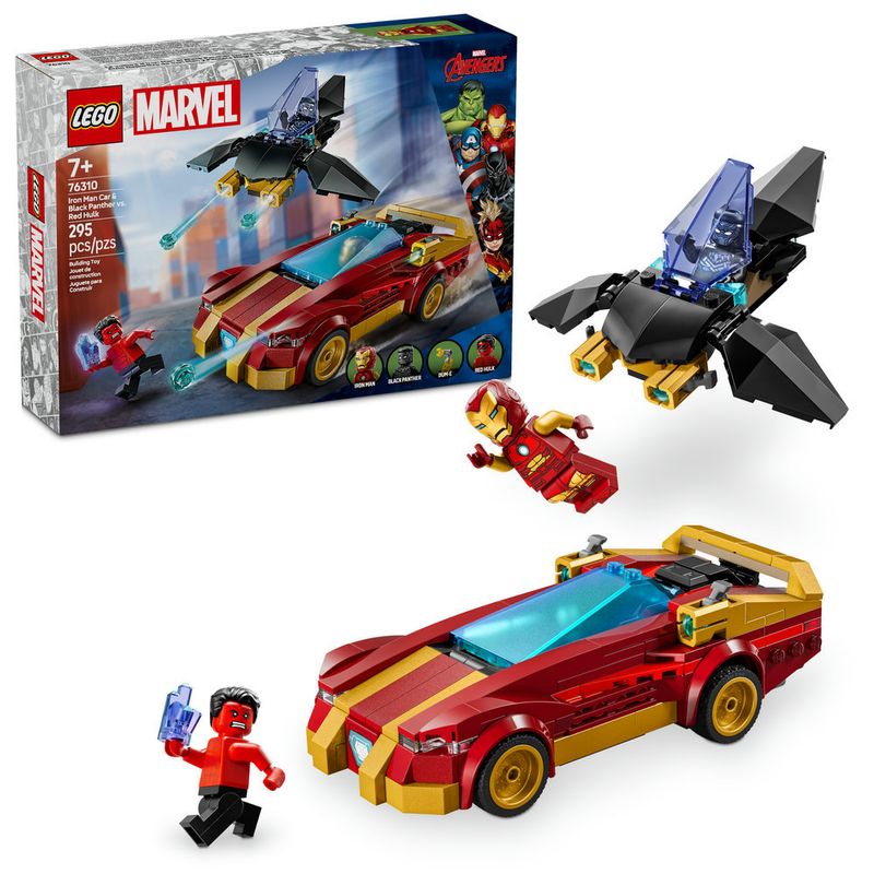 LEGO---Super-Heroes-Marvel---Carro-do-Homem-de-Ferro-e-Pantera-Negra-vs-Hulk-Vermelho---76310-0