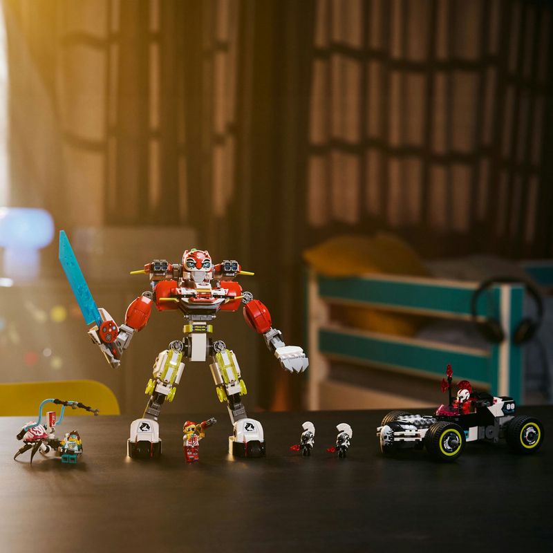LEGO---DREAMZzz---Tigre-Robo-do-Cooper-e-Carro-Hot-Rod-de-Zero---71497-4