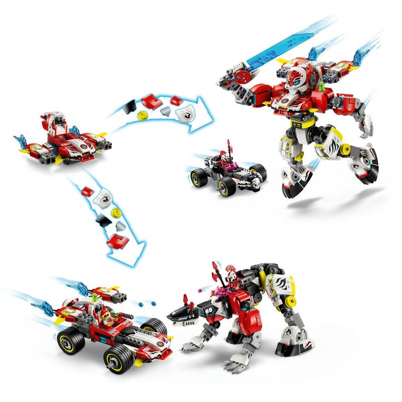 LEGO---DREAMZzz---Tigre-Robo-do-Cooper-e-Carro-Hot-Rod-de-Zero---71497-8