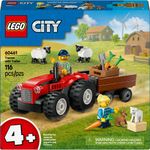 LEGO---City-Great-Vehicles---Trator-de-Fazenda-Vermelho-com-Trailer-e-Ovelhas---60461-1