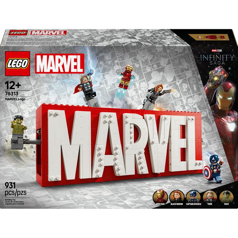 LEGO---Super-Heroes-Marvel---Logo-e-Minifiguras-da-Marvel---76313-1