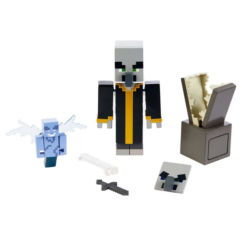 Figura-Articulada-e-Acessorios---Minecraft---Comic-Maker-Multipack---Evoker---Mattel_Detalhe