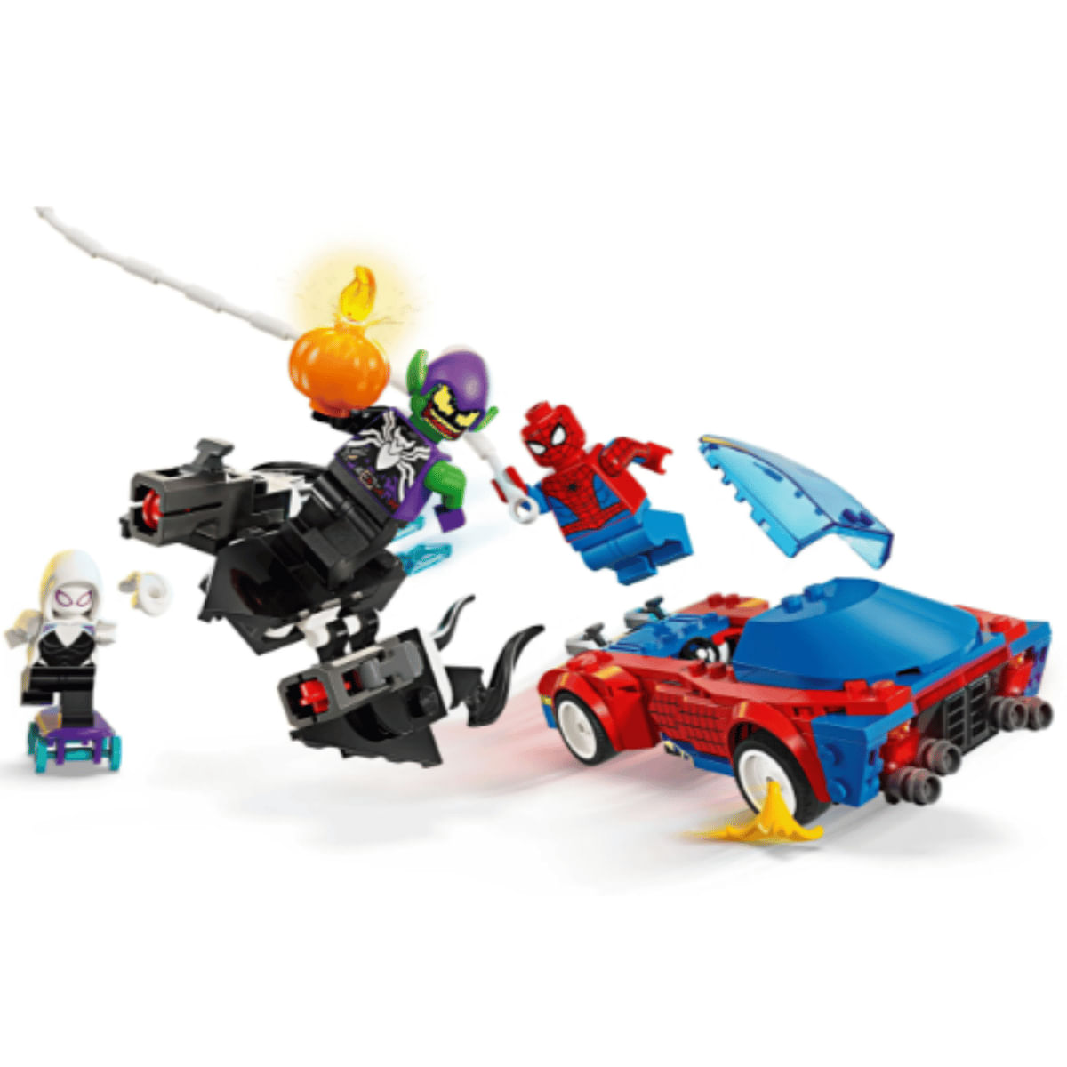 LEGO Carro de Corrida Spider Man e Duende Verde Venom 227Pçs - Ri