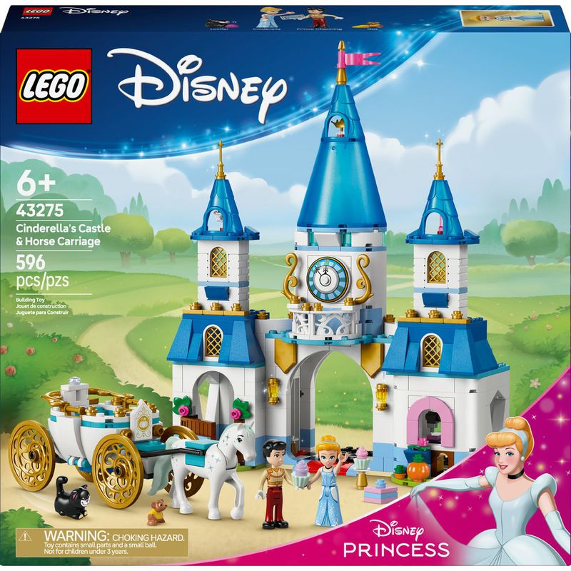 LEGO---Disney-Princess---Castelo-e-Carruagem-a-cavalo-da-Cinderela---43275-1