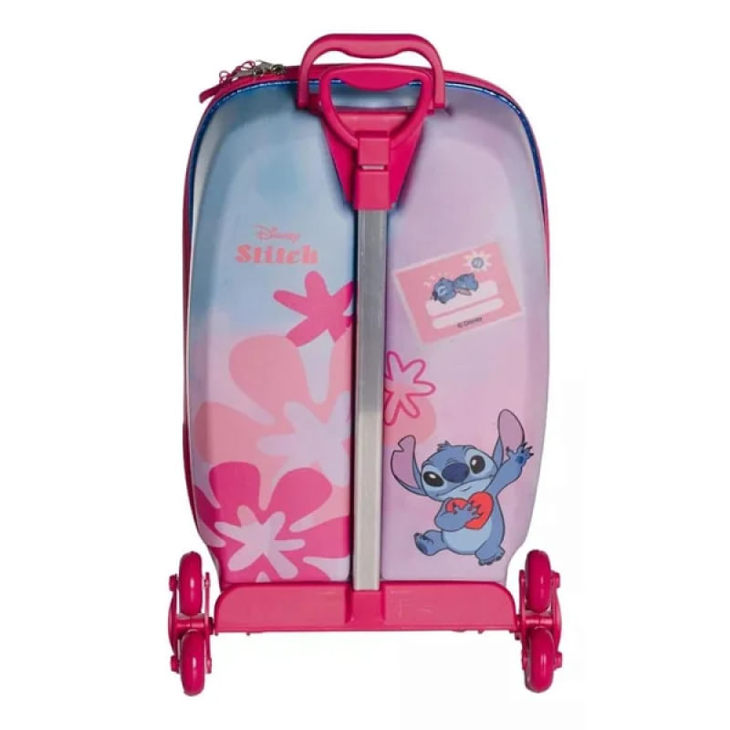 Mochila Com Rodinha Stitch E Angel PBKIDS Brinquedos
