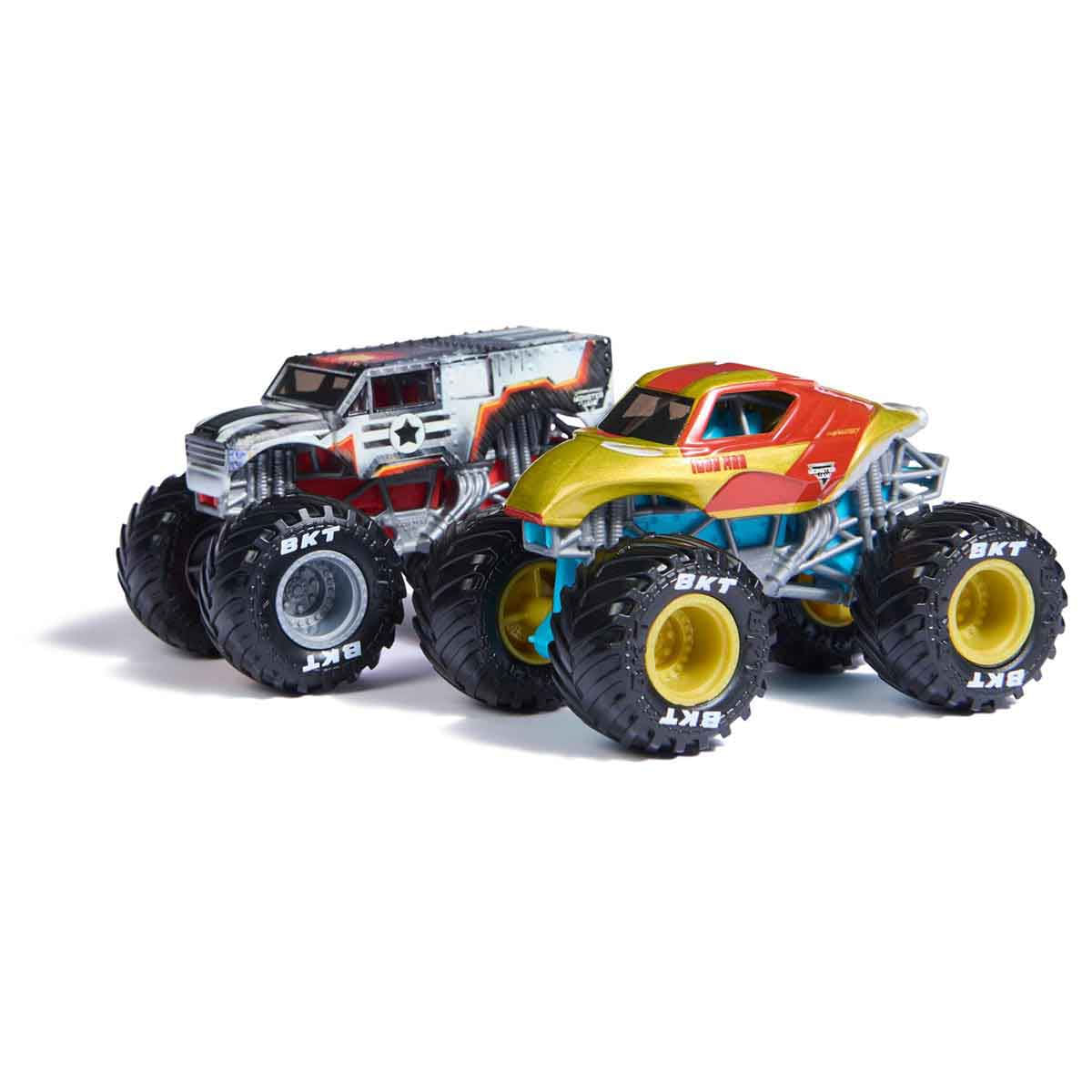2 Carrinhos Homem De Ferro E Máquina De Combate -Monster Jam