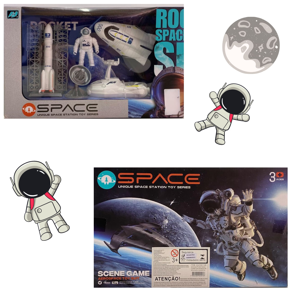 Brinquedo Estação Espacial Astronauta Space Foguete 0918 - Ri Happy