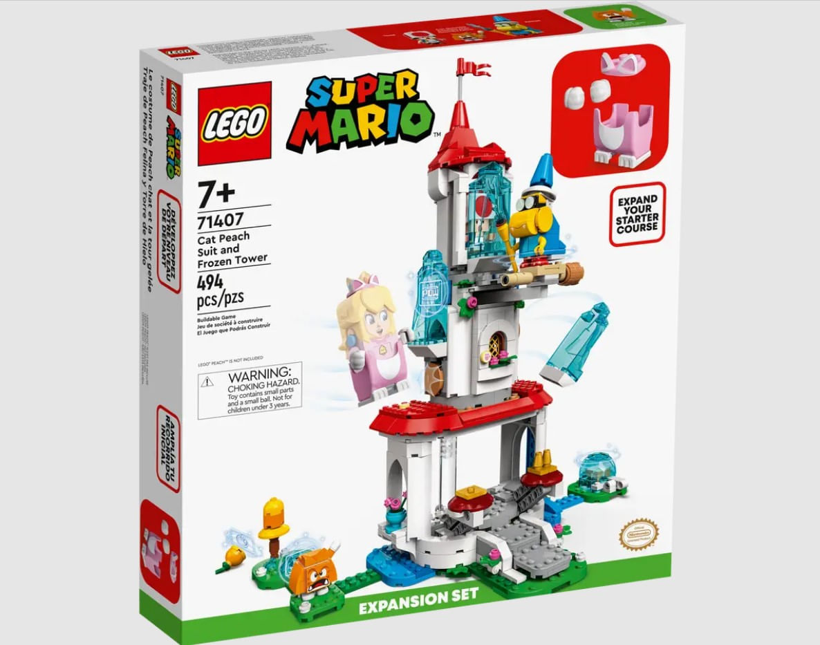 Pacote Expansão Traje Peach Gata e Torre Gelada Lego 71407 - Ri Happy