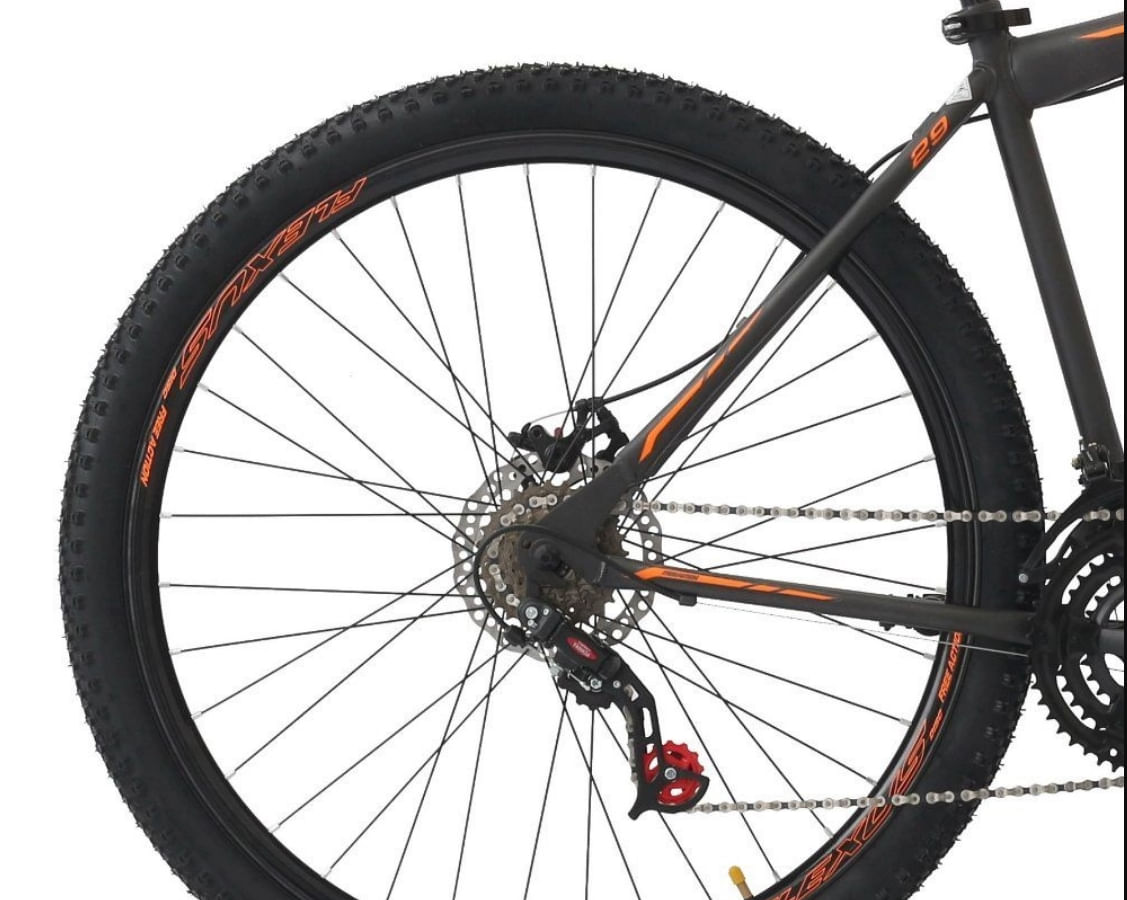 Bicicleta Aro 29 Disk Brake Grafite/Laranja - Free Action - Ri Happy