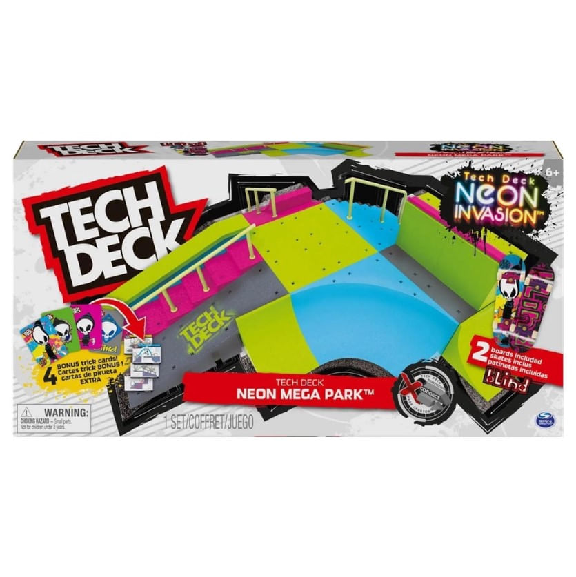 Mega Rampa Skate De Dedo XConnect Neon Tech Deck Sunny 2896 - Ri Happy