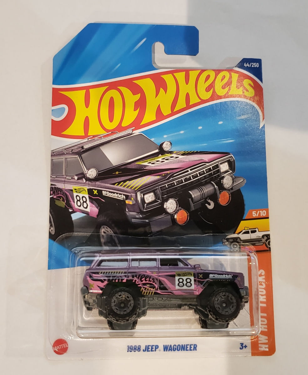 Hot Wheels Hot Trucks - 1988 Jeep Wagoneer - Ri Happy