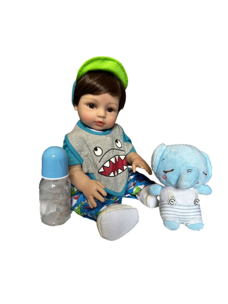 Bebe Reborn Menino Silicone 47 Cm Davi PBKIDS Brinquedos