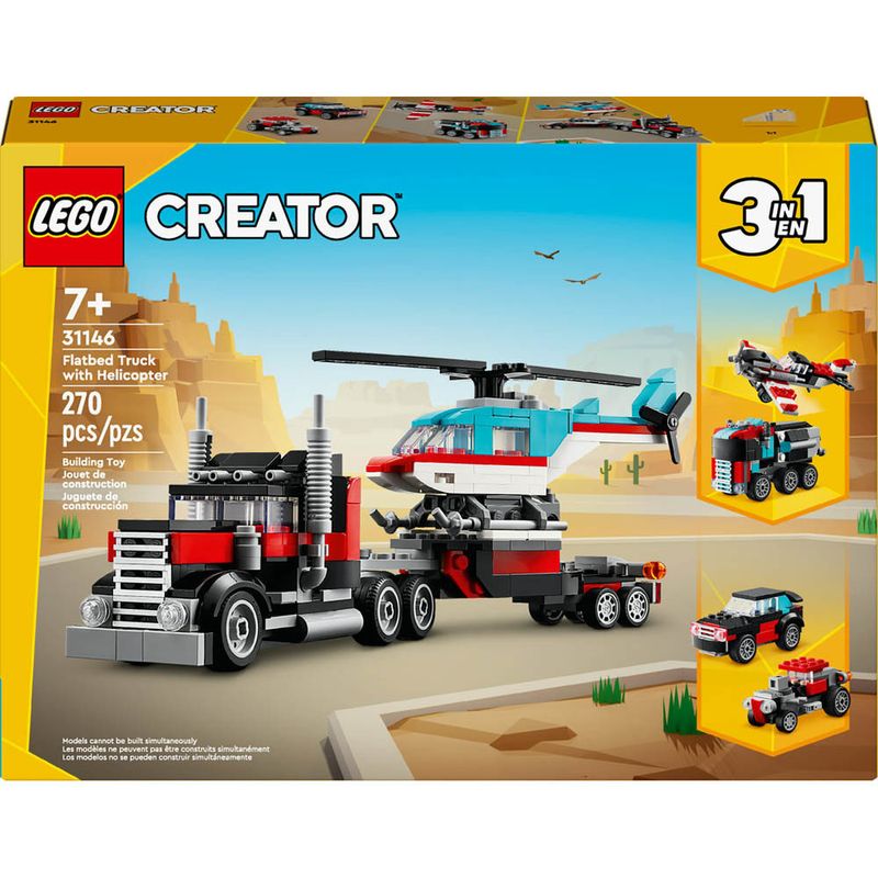 LEGO---Creator---Caminhao-de-Plataforma-com-Helicoptero---31146-1
