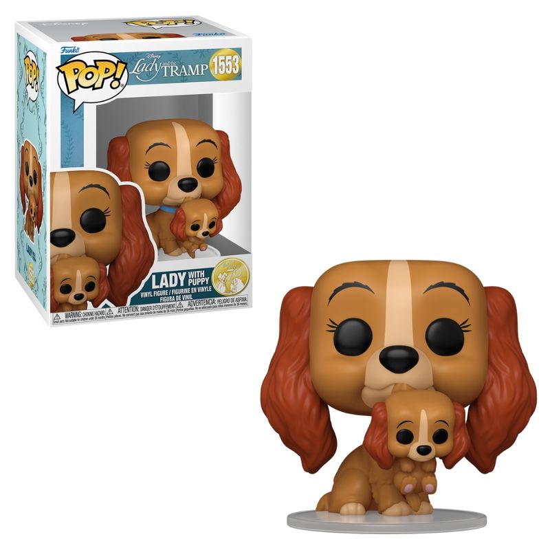 Boneco---Funko-Pop---Disney---A-Dama-e-o-Vagabundo---70-Anos---Dama-com-Filhote---Candide-1