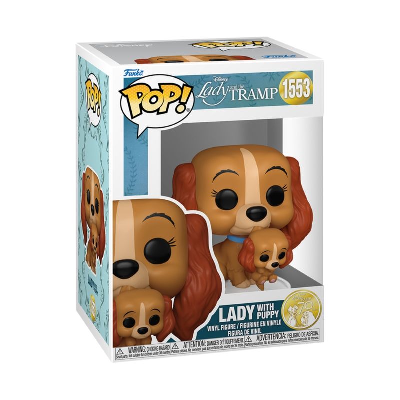 Boneco---Funko-Pop---Disney---A-Dama-e-o-Vagabundo---70-Anos---Dama-com-Filhote---Candide-2