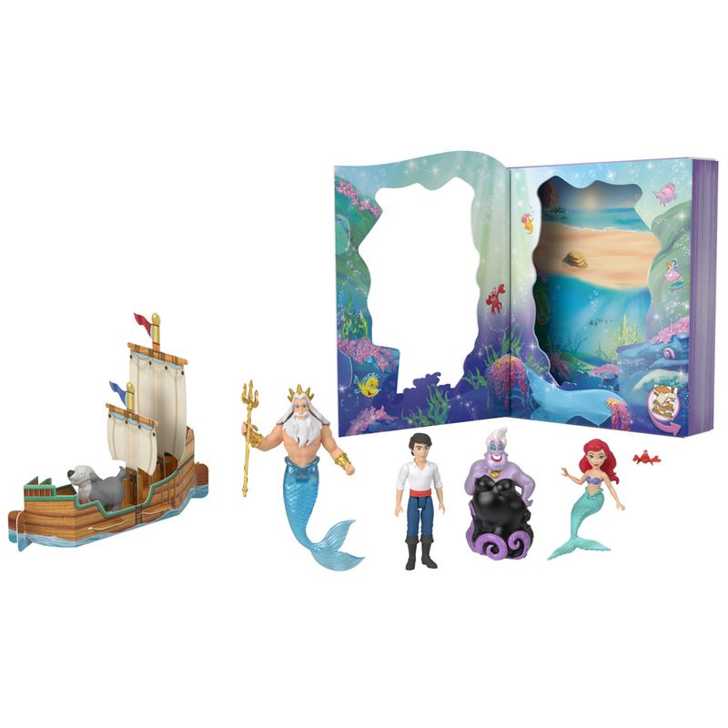 Conjunto-de-Figuras---Disney-Princesas---Livro-de-Historias-Classico-Ariel---Mattel-0