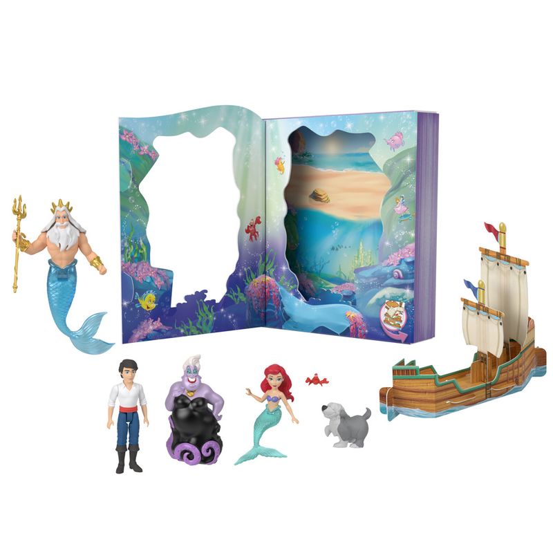 Conjunto-de-Figuras---Disney-Princesas---Livro-de-Historias-Classico-Ariel---Mattel-3