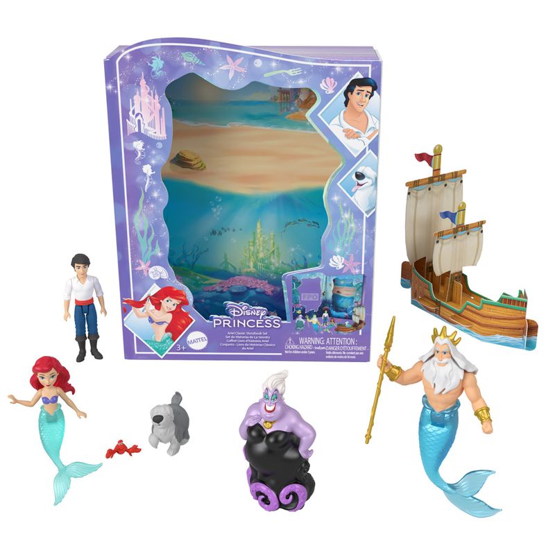 Conjunto-de-Figuras---Disney-Princesas---Livro-de-Historias-Classico-Ariel---Mattel-4