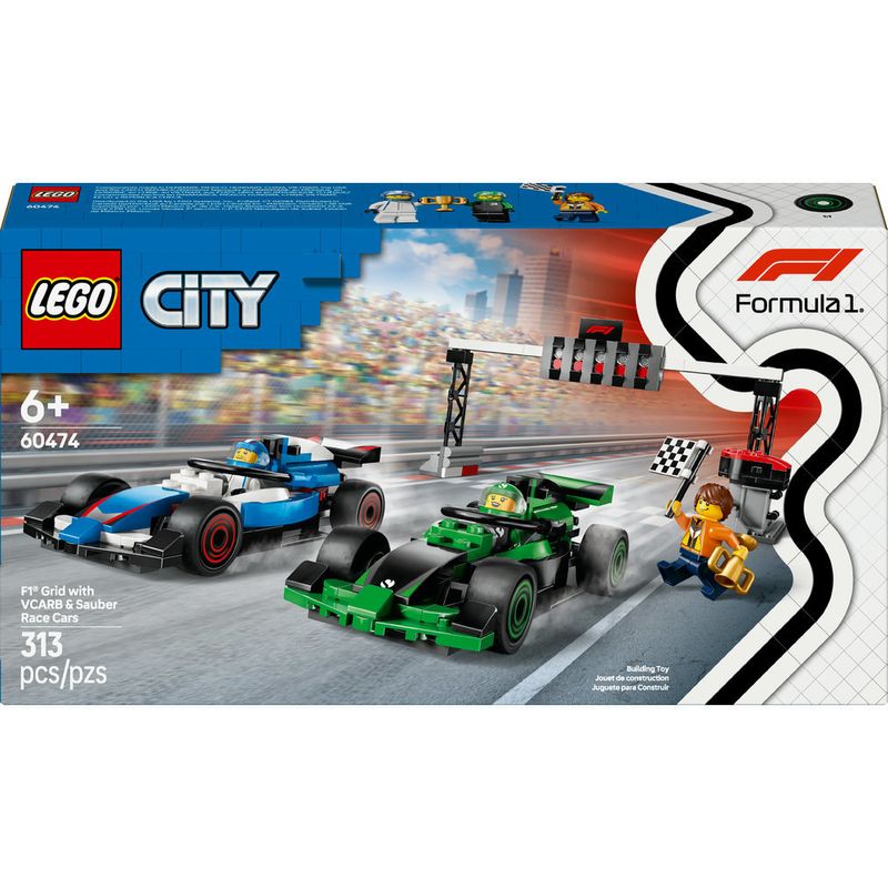 LEGO---City-Formula-1---Grid-de-F1-com-Carros-de-Corrida-da-VCARB---Sauber---60474-1