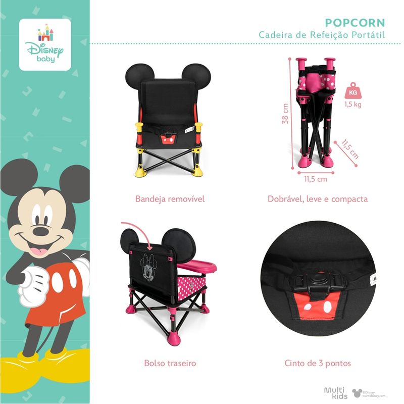 Cadeira-de-Refeicao-Portatil---Disney---Mickey-Popcorn---Multikids-14