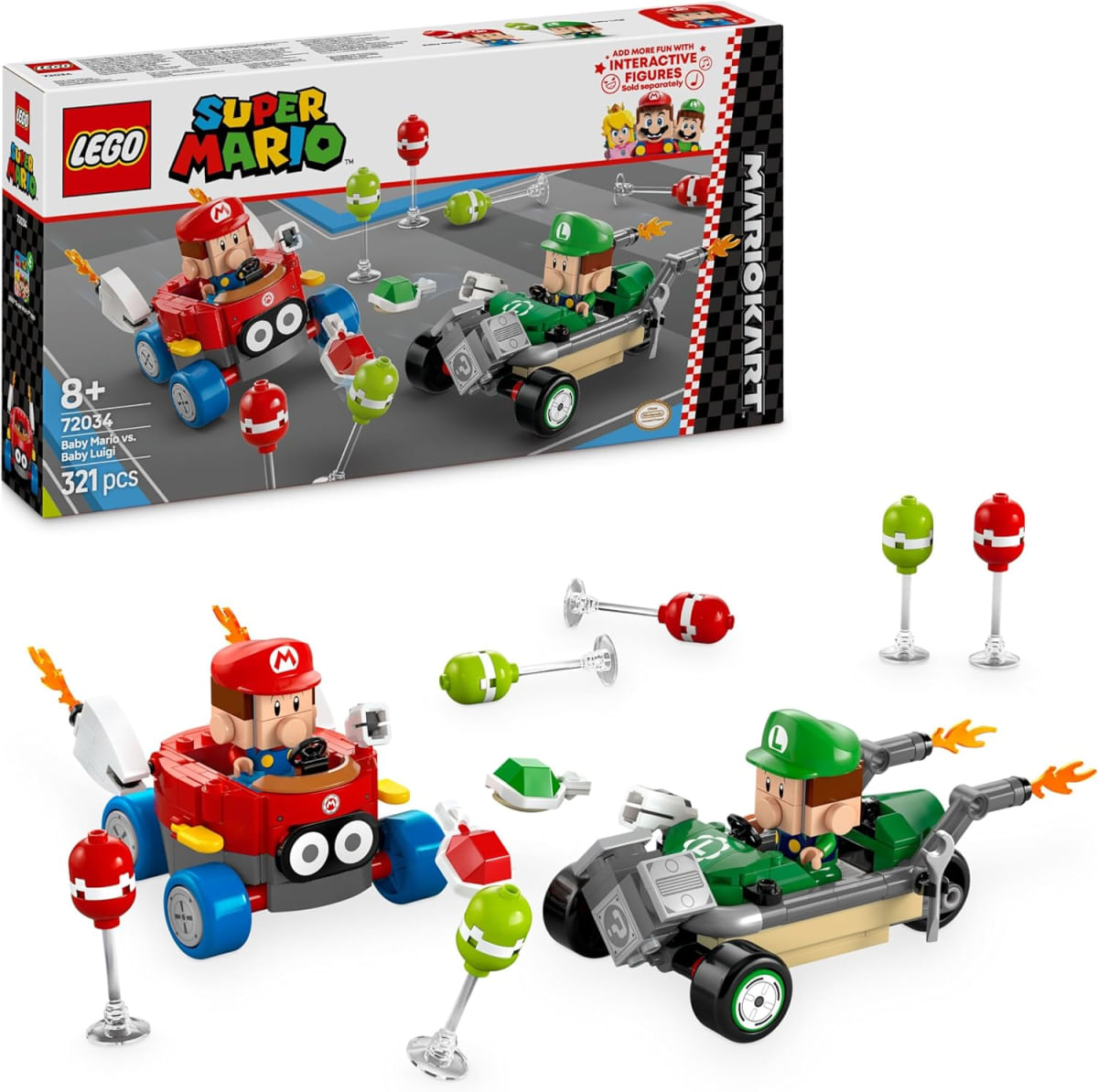 マリオ LEGO Mario Interativo e Kart Padrão 72043 - 278 Peças - Lego