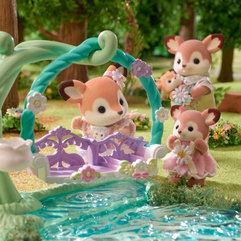 Sylvanian-Families---Bebes-Cervos---Conjunto-Balanco-Floral---Epoch-4
