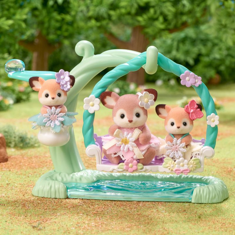 Sylvanian-Families---Bebes-Cervos---Conjunto-Balanco-Floral---Epoch-5
