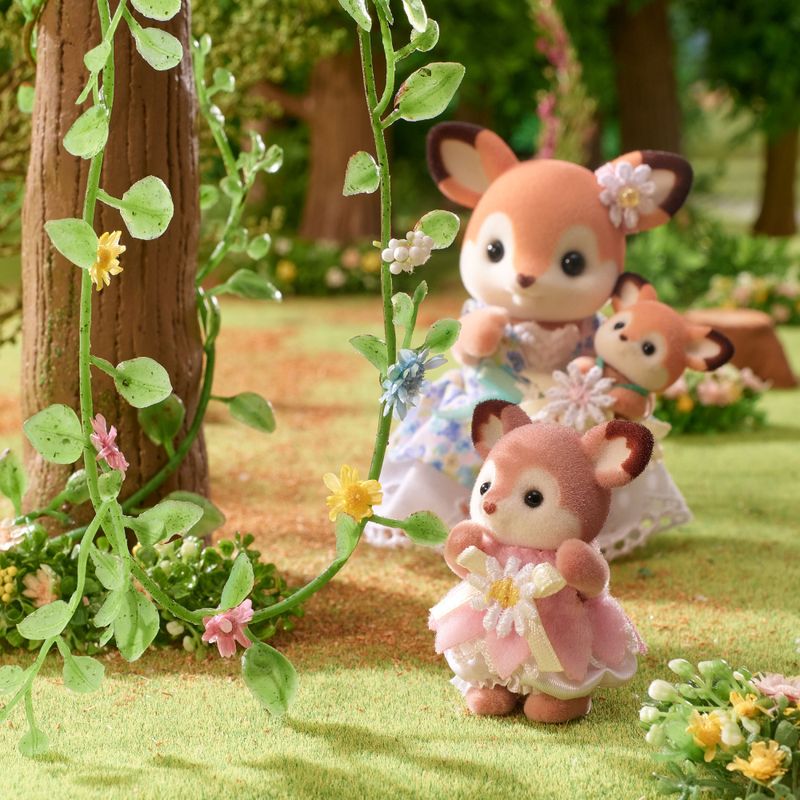 Sylvanian-Families---Bebes-Cervos---Conjunto-Balanco-Floral---Epoch-6